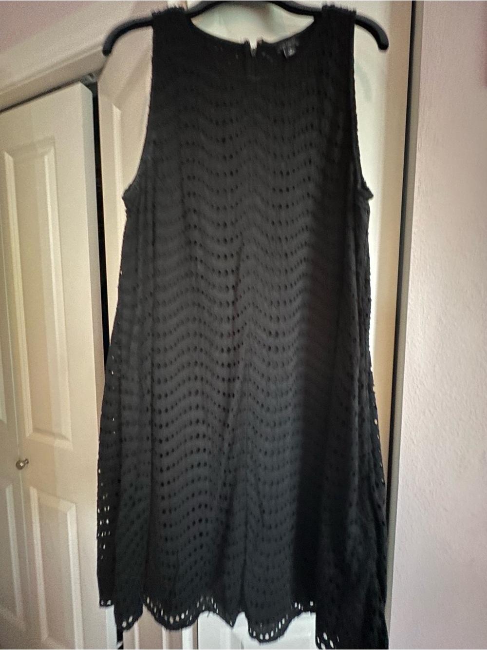 Ann Taylor Black Eyelet Dress